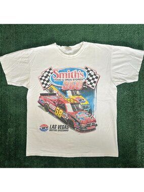 Vintage Y2K NASCAR Truck Racing T-Shirt Smith's 350 Las Vegas Tee
